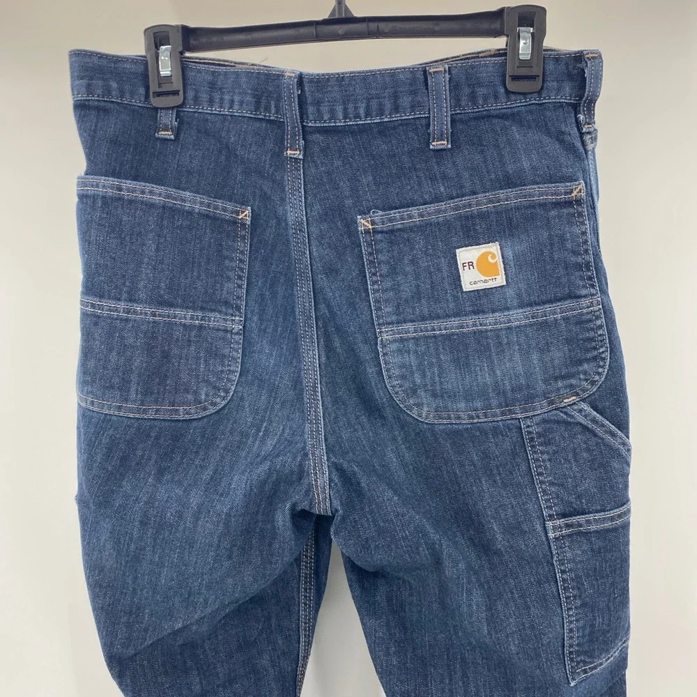 Carhartt FR Jeans Mens Tag 32x32 Fits 32x30.5 Dark Flame Resistant Work CAT 2